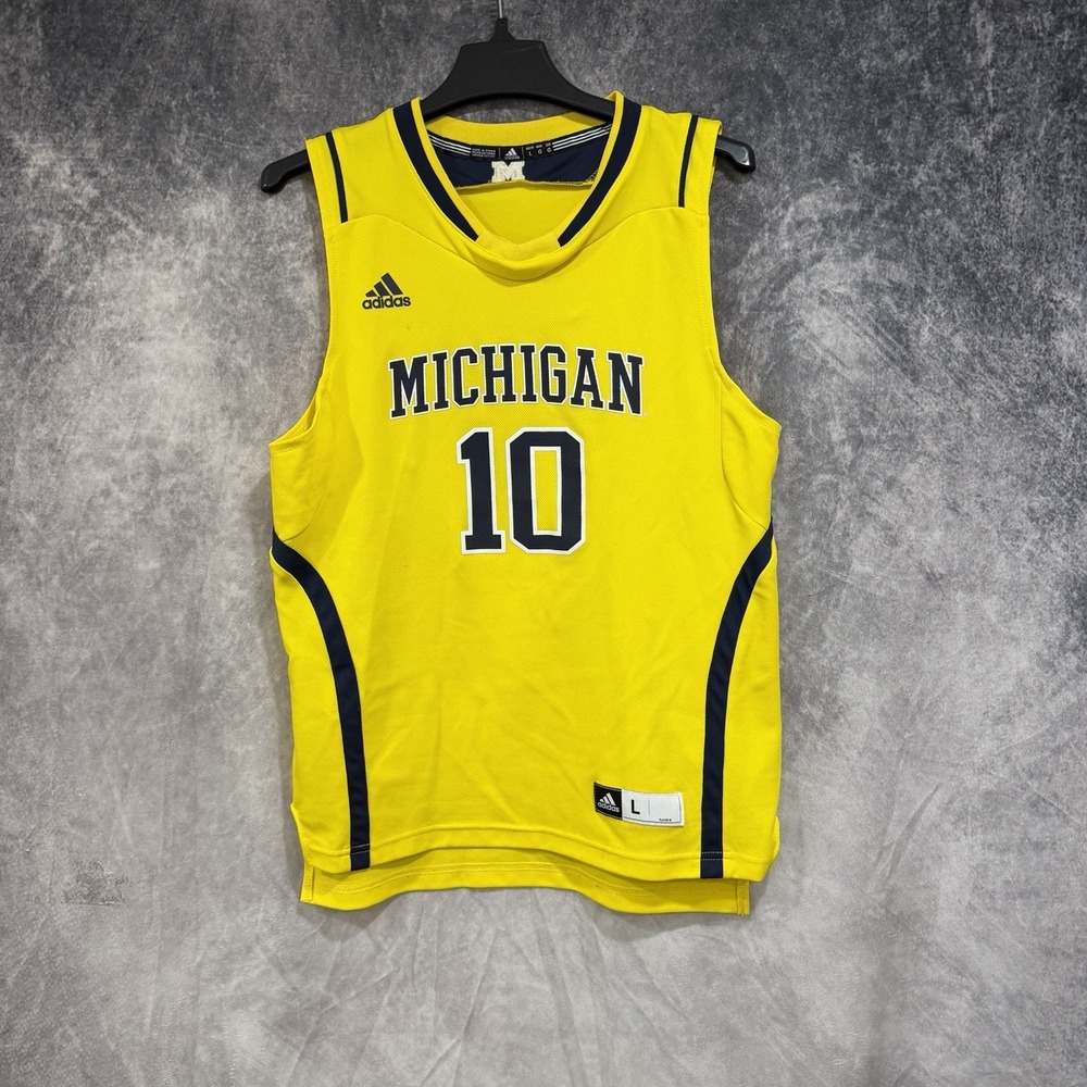 Adidas Michigan‎ Wolverines Yellow NCAA Basketball Swingman Jersey Youth L